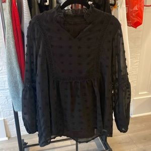 16. Black Dressy Top With Features